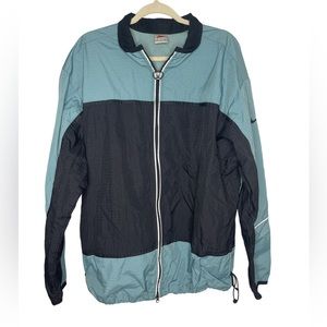 Nike Vintage Blue and Black Lightweight Windbreaker Mens XLarge